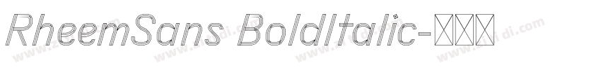 RheemSans BoldItalic字体转换